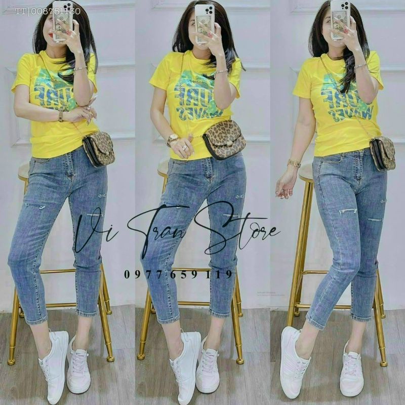 Áo thun nữ đậm chất mùa hè form dưới 60kg thun cotton co giãn thấm hút mồ hôi