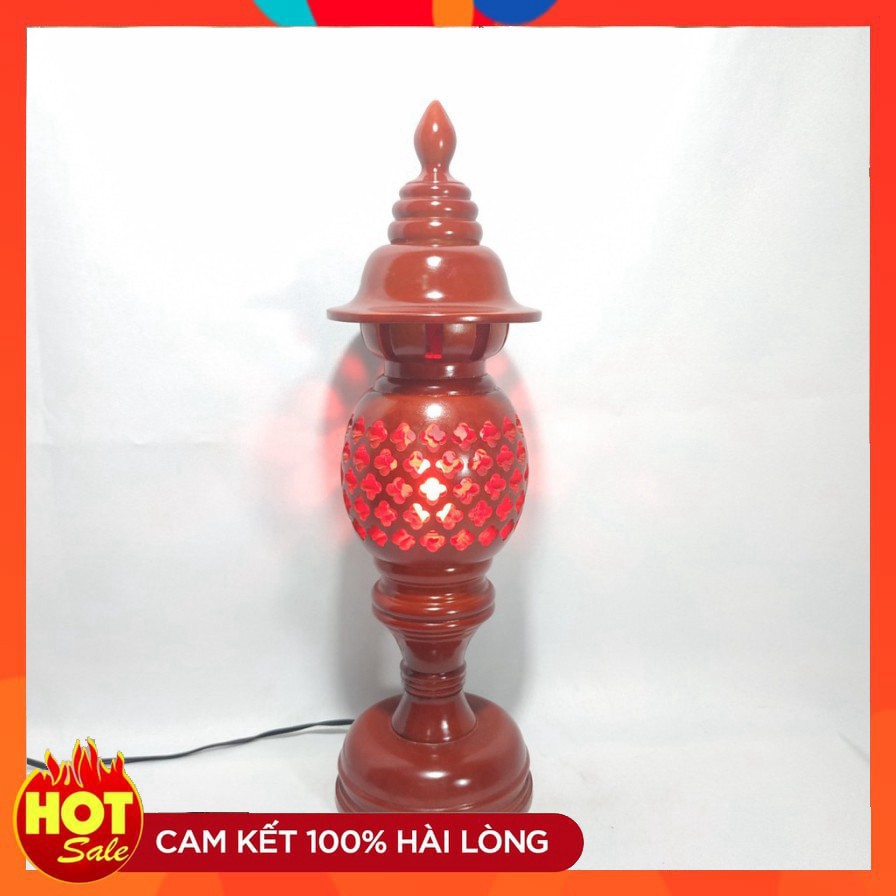 ((SIÊU HOT )) BỘ ĐÔI ĐÈN THỜ  ÀM BẰNG GỖ PHONG THỦY- KÈM BÓNG THỜ ( LOẠI CAO 48CM) ẢNH THẬT ((SIÊU SALE))