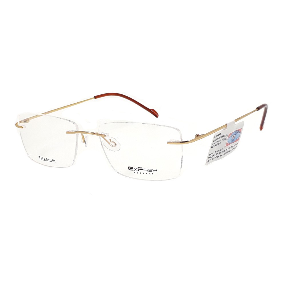 Gọng kính cận nam nữ Exfash EF76227T 901 chính hãng (tròng cận 0 độ)