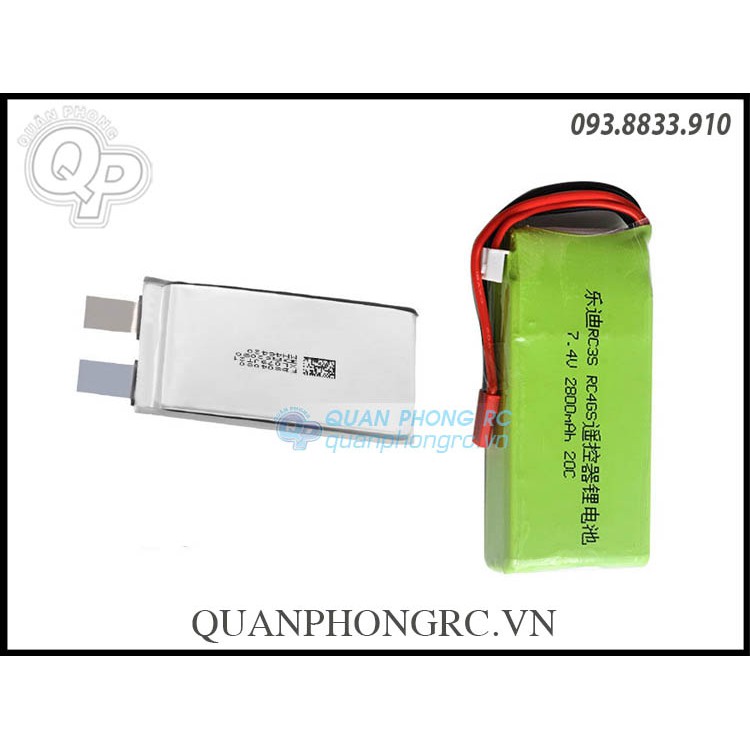 Pin TX 2800mAh 2S 20C 7.4V LiPo Battery For Radiolink RC3S RC4GS RC6GS