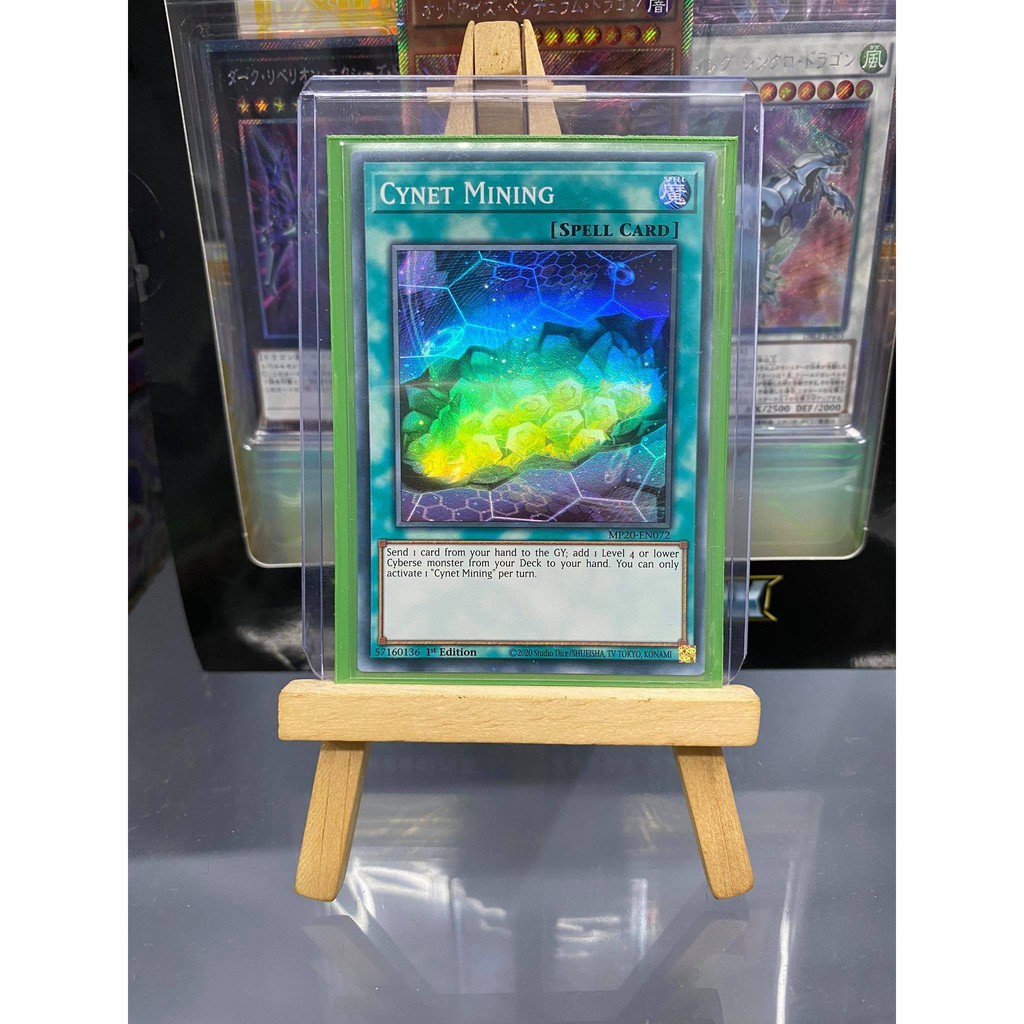 [ Dưa Hấu Yugioh ] Lá bài thẻ bài Cynet Mining - Super Rare - Tặng bọc bài nhựa bảo quản