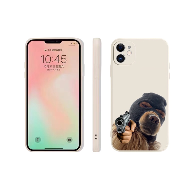 Ốp Điện Thoại Hình Chú Chó Vui Nhộn Chống Sốc Cho Iphone 13 Pro 11 Pro Max Xr 6s 7 8 Plus 12 Mini 14 Pro Xs Max