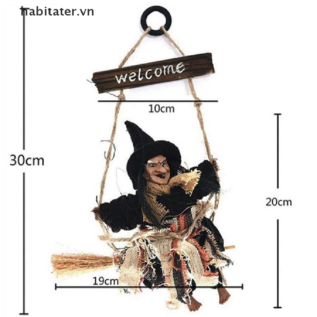 Mô Hình Búp Bê Phù Thủy Bay Trang Trí Halloween