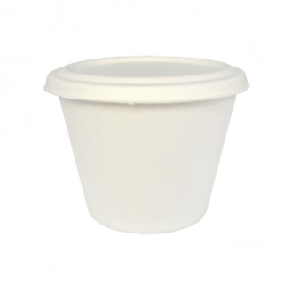 Combo 50 cái Hộp Tròn bã mía 500ml có nắp Mã LF021