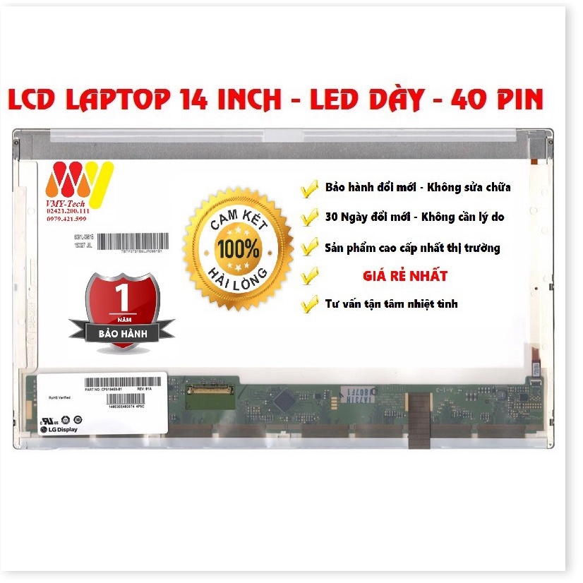 📍 Màn Hình Laptop 14 Inch LED Dày 40 Pin ThayThế Cho Dell HP Lenovo Toshiba LG Asus 📍 PHỤ KIỆN LAPTOP 📍