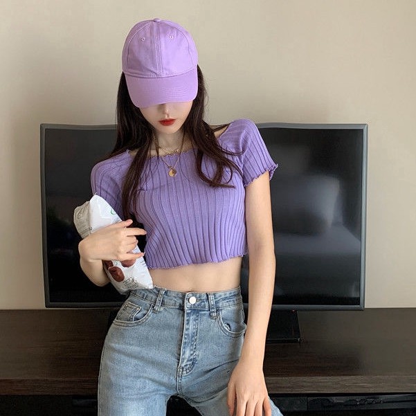 Áo Dệt Kim Ngắn Tay Thời Trang Mùa Hè Cho Nữ