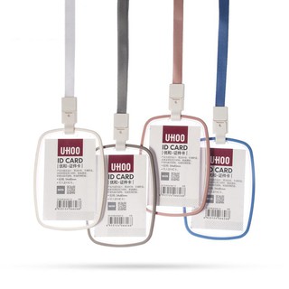 Giá đỡ huy hiệu tên Acrylic Giá đỡ thẻ ID trong suốt với triển lãm dây buộc