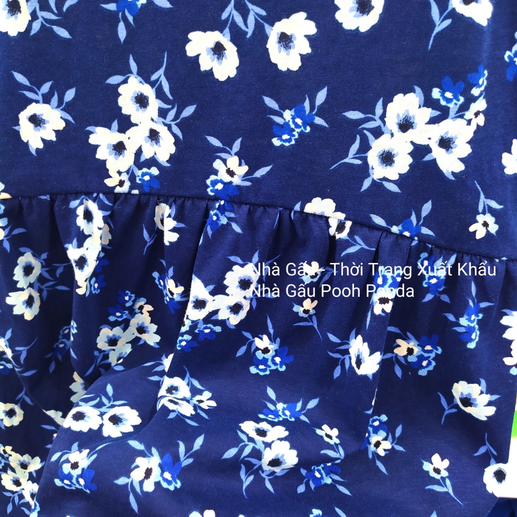 Đầm hai dây xanh hoa size đại  BG2261
