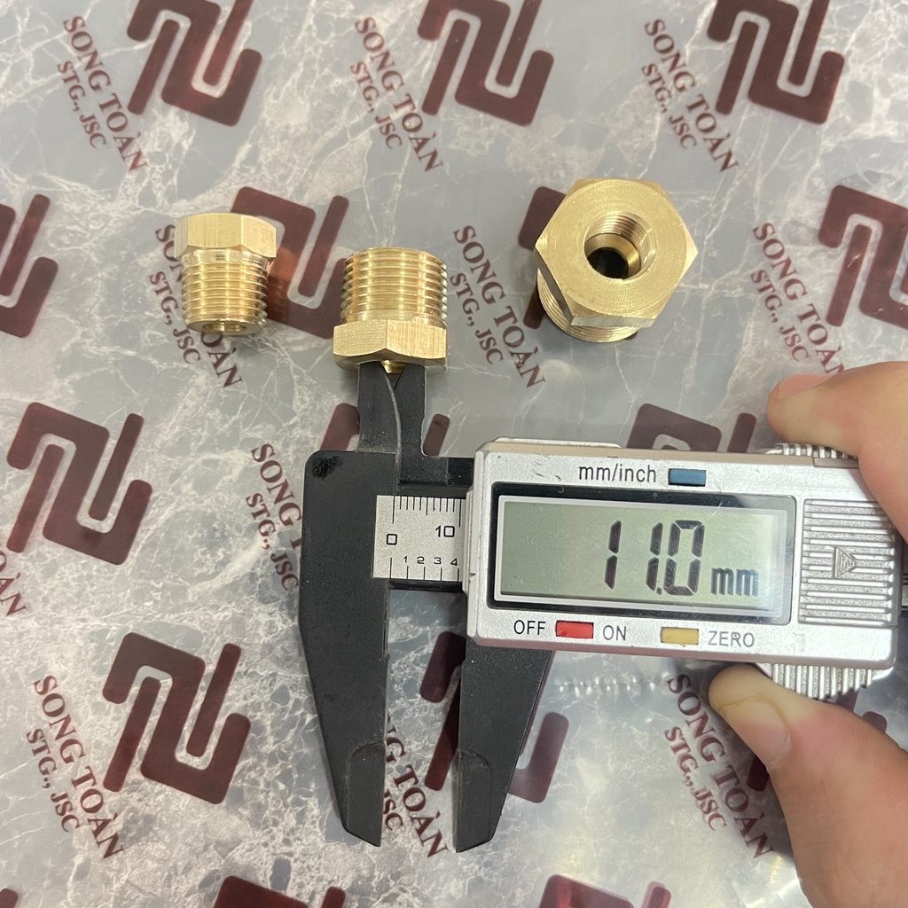 [REN TRONG 11] Ren ngoài BSP hệ G x Ren trong vặn đầu côn lồi - Cả rá Lơ ngược Brass pipere ducer bush male to female