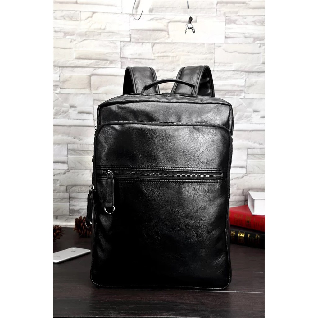 Balo da B001 Thời trang - Đựng Laptop 15.6 - Balo da hàn quốc giá rẻ