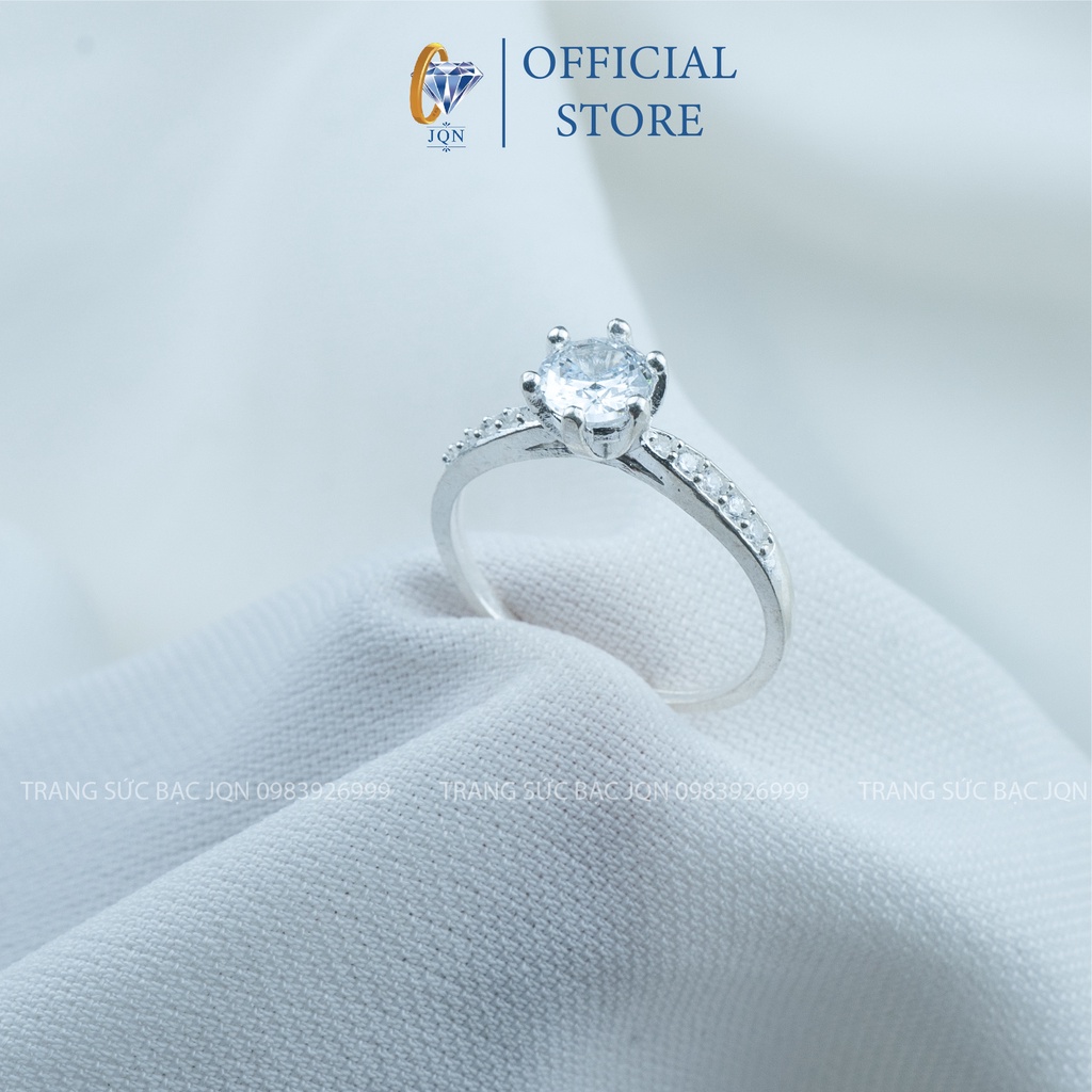 Nhẫn Bạc Nữ JQN Nhẫn Nữ Đính Đá N16