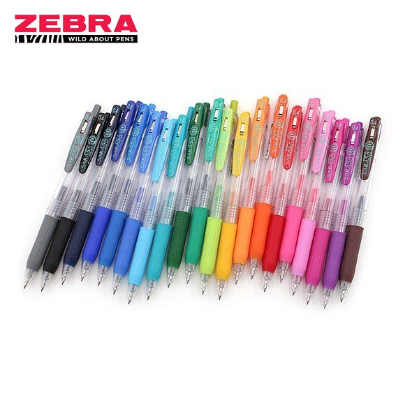Bút bi gel Zebra Sarasa clip Nhật Bản cỡ 07 ,bán lẻ màu