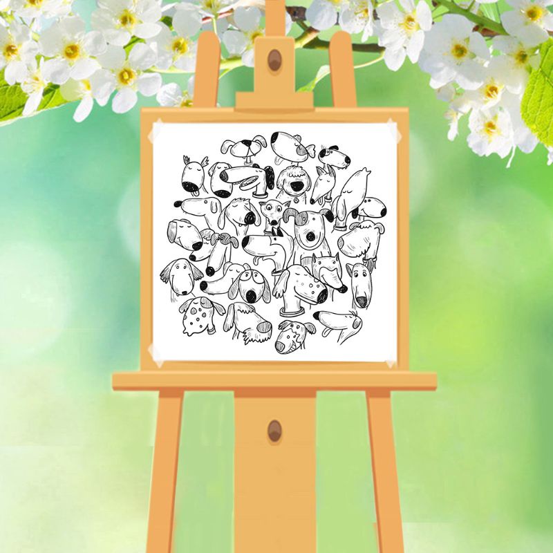 Khuôn Silicone Làm Nền Trang Trí Album Hình Chú Chó Vui Nhộn