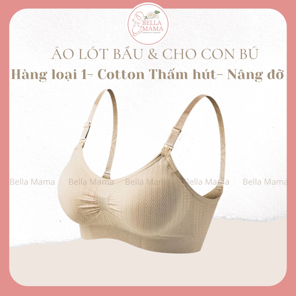 Áo Ngực Bầu Sau Sinh Không Gọng Chất Liệu Cotton