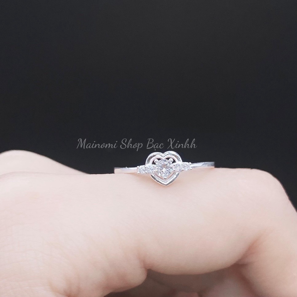 Nhẫn trái tim TX001 MAINOMI mã đặc biệt xinh xắn dễ thương