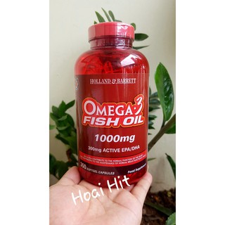 Omega 3 Fish Oil 1000mg [350 Viên] – Viên uống dầu cá hỗ trợ làm đẹp, tim mạch, thị lực