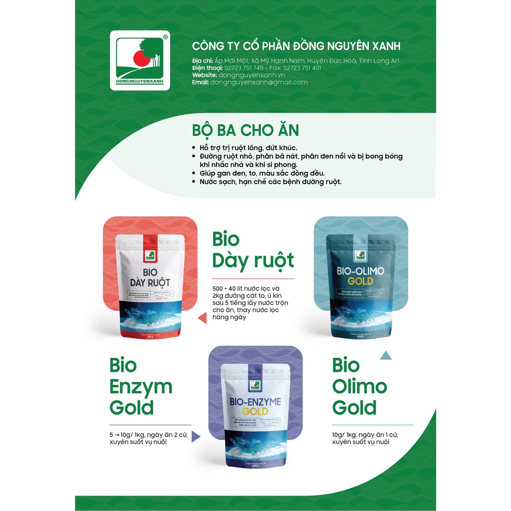BỔ SUNG ENZYME TIÊU HÓA VÀ HẤP THỤ NHANH THỨC ĂN CHO TÔM, CÁ - THUỐC THỦY SẢN - BIO-ENZYM GOLD
