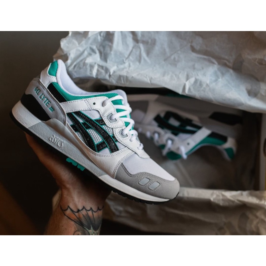 Giày Asics Gel Lyte III White Black Turquoise