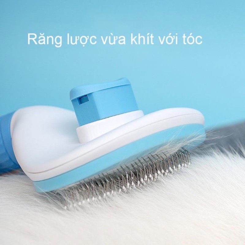 Lược Chải Lông Thú Cưng nút bấm lấy lông dễ đang