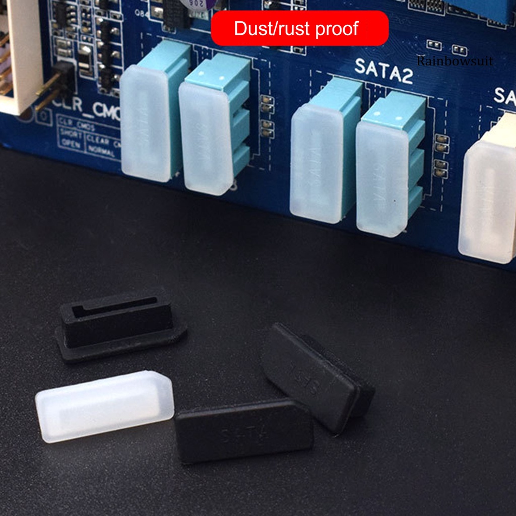 RB- 5Pcs SATA 2.0/3.0 Interface Dust Plug Dustproof Anti-dust Cover Cap for Laptop Mainboard HDD CD Drive SSD