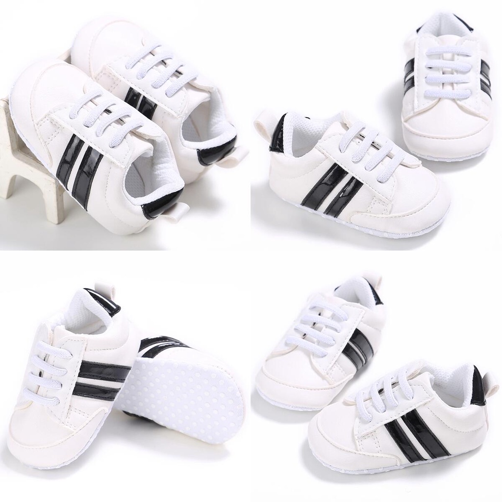 Giày Thể Thao Da Đế Mềm Chống Trượt Thời Trang Cho Bé Sơ Sinh