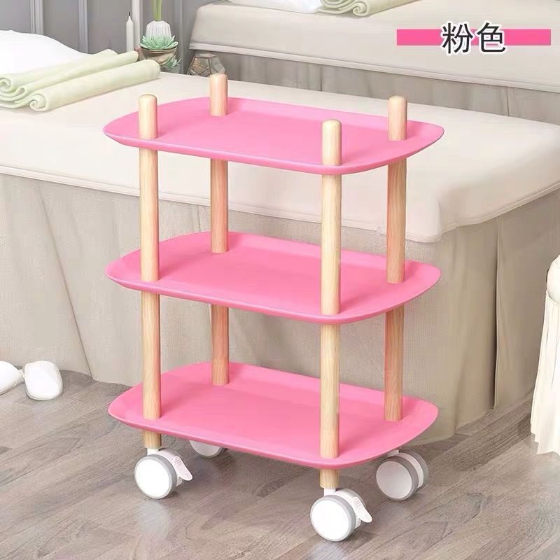 beauty cart quản lý da giá lưu trữ di động Dụng cụ làm móng xe đẹp đẩy gỗ sồi đặc biệt cho thẩm mỹ viện