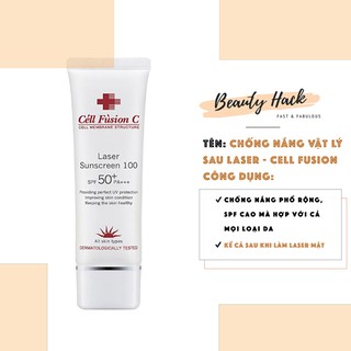 (Follow Shop)KEM CHỐNG NẮNG LASER SUNSCREEN 100 CELL FUSION C SPF 50 35-50ml
