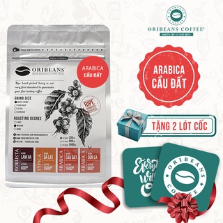 Cà phê Arabica Cầu Đất nguyên chất rang xay chuẩn 100% hương quả ngọt chua thanh vị cam từ ORIBEANS Coffee