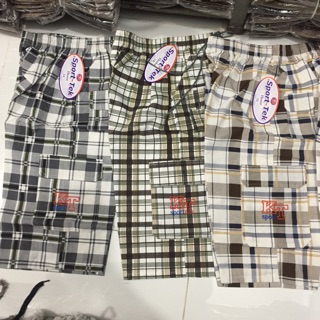 Quần lỡ kaki caro 5 túi lưng thun đủ size