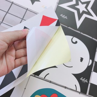 Bộ 6 thẻ kích thích thị giác cho bé loại dán tường giúp phát triển giác quan và não bộ, giáo cụ Montessori
