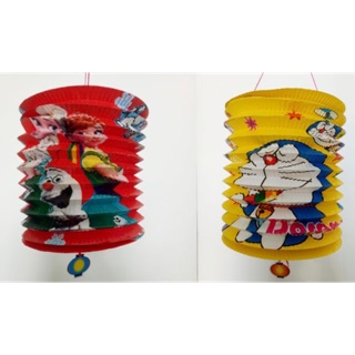50 lồng đèn trung thu hình trụ size trung - lồng đèn trung thu giấy xếp