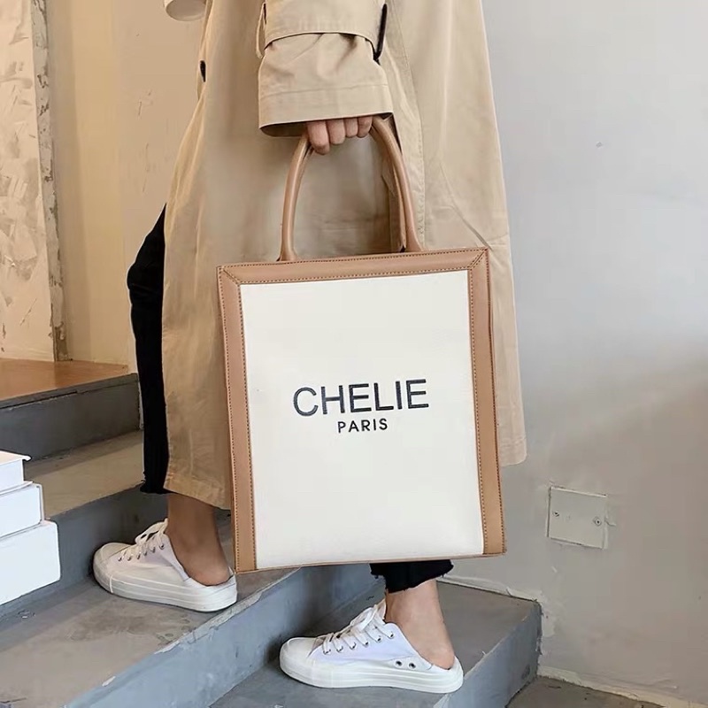 [ORDER +ẢNH THẬT] TÚI TOTE HÌNH CHỮ NHẬT ĐỨNG SIZE ĐẠI