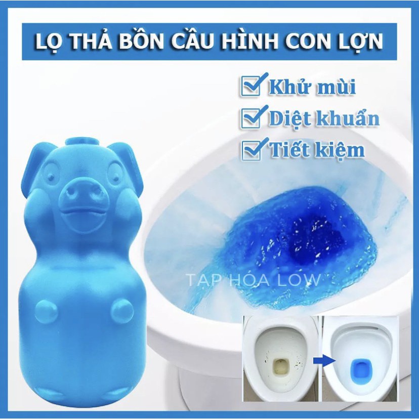 Lọ Thả Bồn Cầu Hàn Quốc Hình Chú Heo Diệt Vi Khuẩn Tốt Không Gây Mùi Độc Hại.