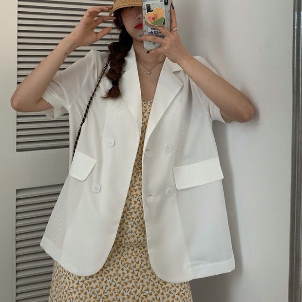 Áo blazer nữ tay ngắn form rộng công sở đẹp bigsize LOKISO AK07