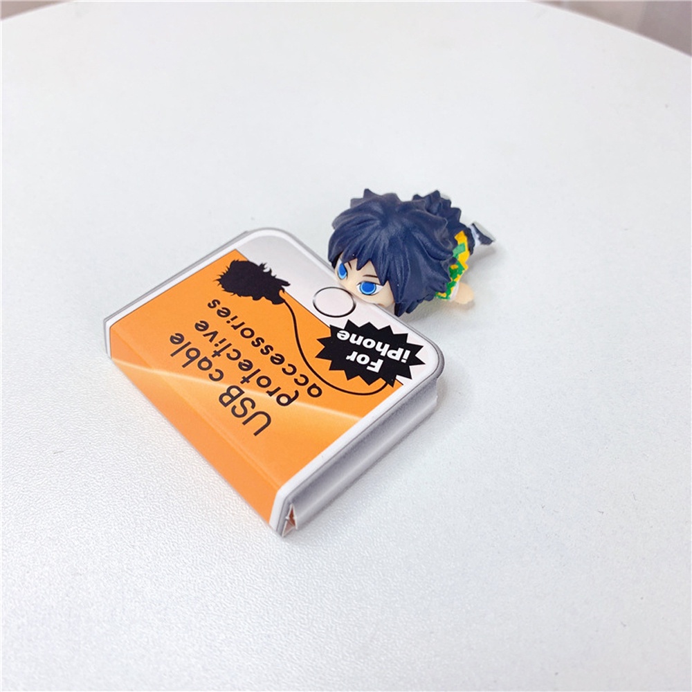 Phụ kiện bọc bảo vệ dây cáp sạc usb vanes1 hình demon slayer kamado tanjirou kimetsu no yaiba