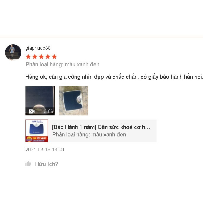 [Bảo Hành 1 năm] Cân sức khoẻ cơ học Laica PS2018 thương hiệu đến từ Ý