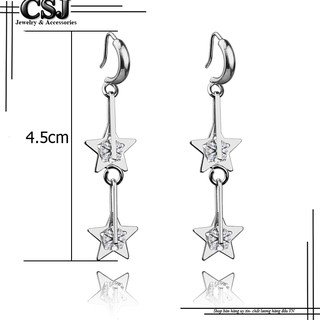 Bông tai inox nữ thời trang tòn ten ngôi sao cách điệu