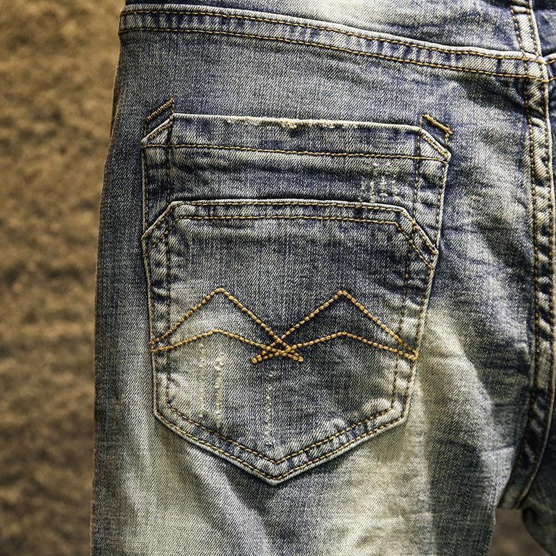 Quần Jeans Nam Kiểu Dáng Retro Thời Trang Phong Cách Âu Mỹ