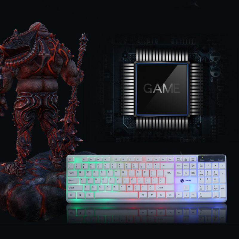 Combo BàN PhíM Cơ + ChuộT Gaming Có Dây + ĐèN LED Cho MáY TíNh