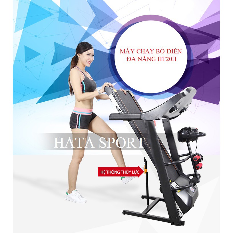Máy tập chạy bộ điện đa năng HT20H có chức năng gập gọn, 2.5HP