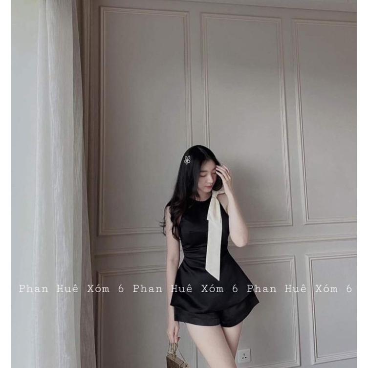 Set áo peplum nơ + quần ngắn | BigBuy360 - bigbuy360.vn
