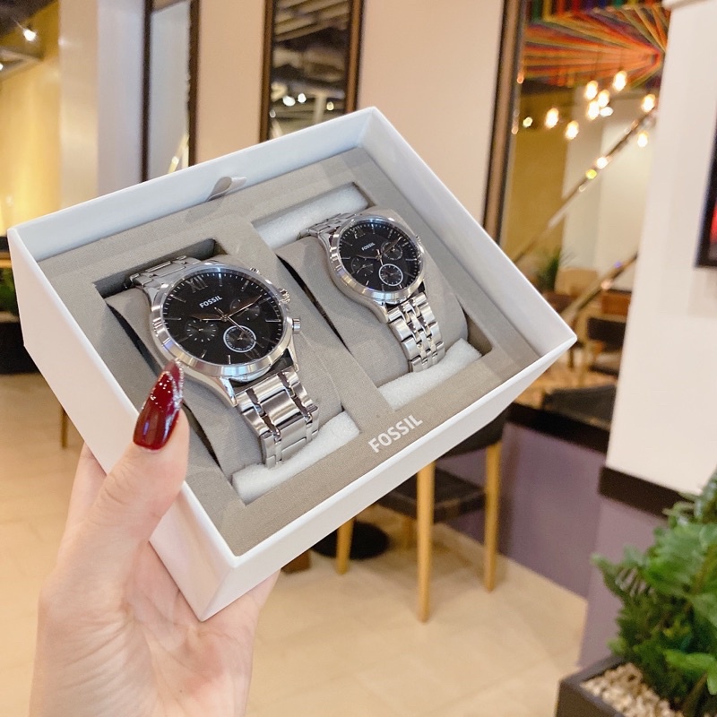 Đồng hồ cặp nam nữ Fossil BQ2469SET chính hãng