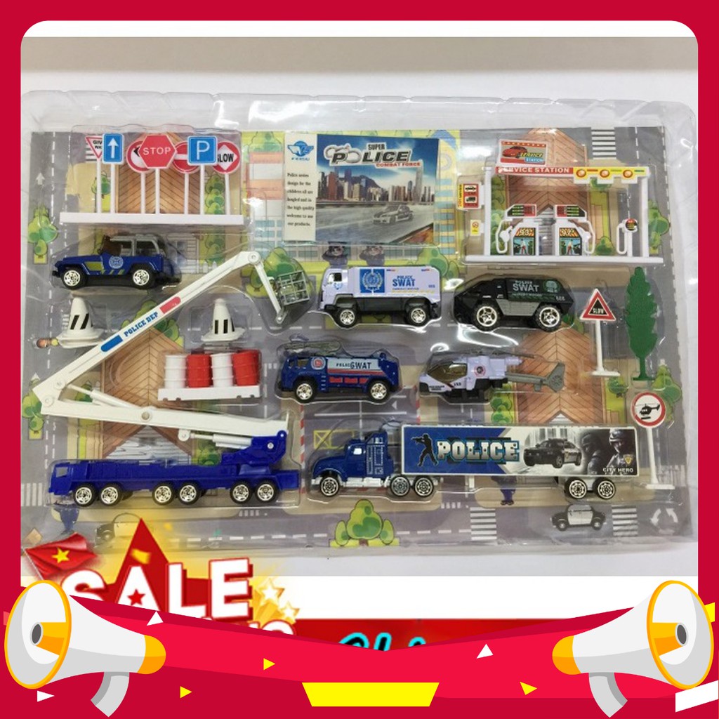 ĐỒ CHƠI TRẺ EM - BỘ SƯU TẬP ĐỒ CHƠI XE SẮT CẢNH SÁT CAO CẤP
