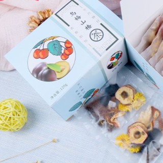 Trà thảo mộc ngũ bảo: ô mai, sơn tra, râu ngô, trần bì, quyết minh tử, hoa cúc, đường phèn - lợi tiểu thanh nhiệt detox