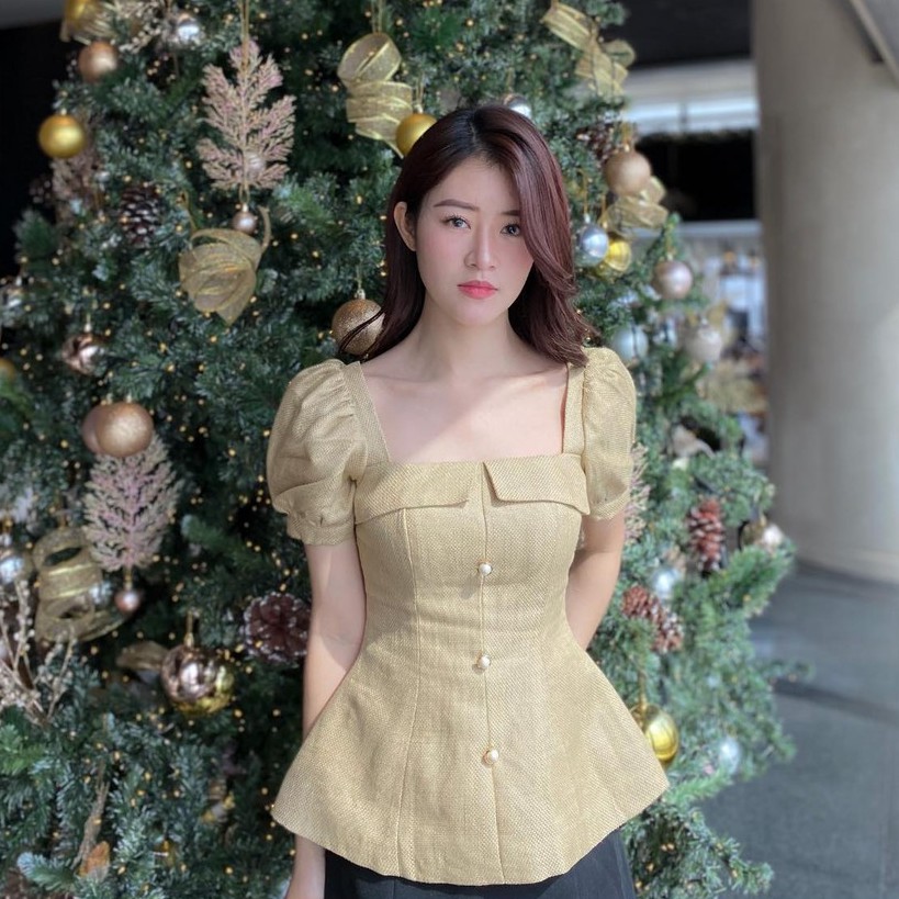 Áo dạ tweed cộc tay - Jane Top