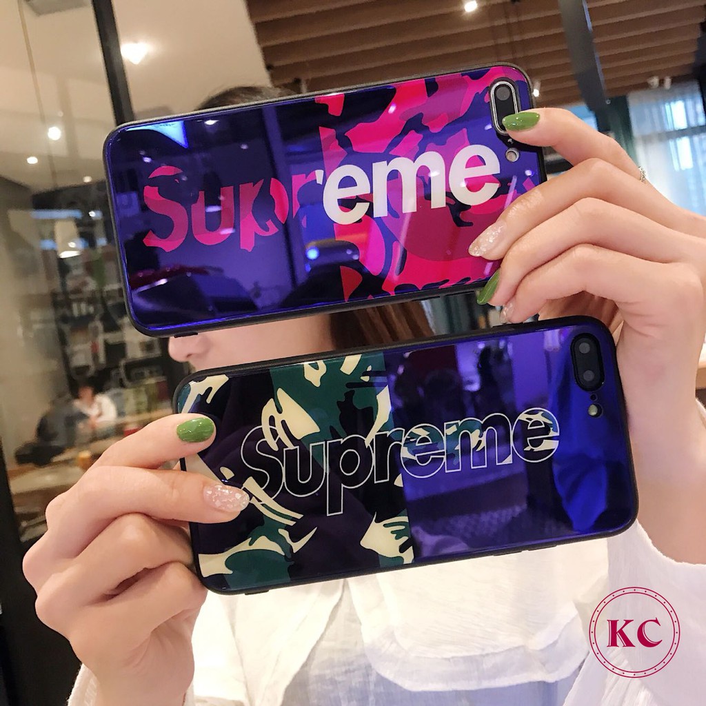 Ốp lưng kính iphone Supreme