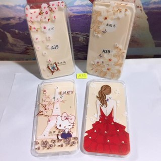 Ốp lưng dẻo in hình đính đá cao cấp cho Oppo A39