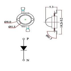 LED LUXEON 3W CÁC MÀU