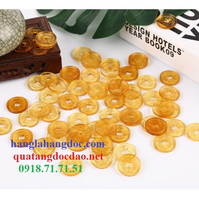 Đồng xu pha lê phong thủy thu hút tài lộc & may mắn