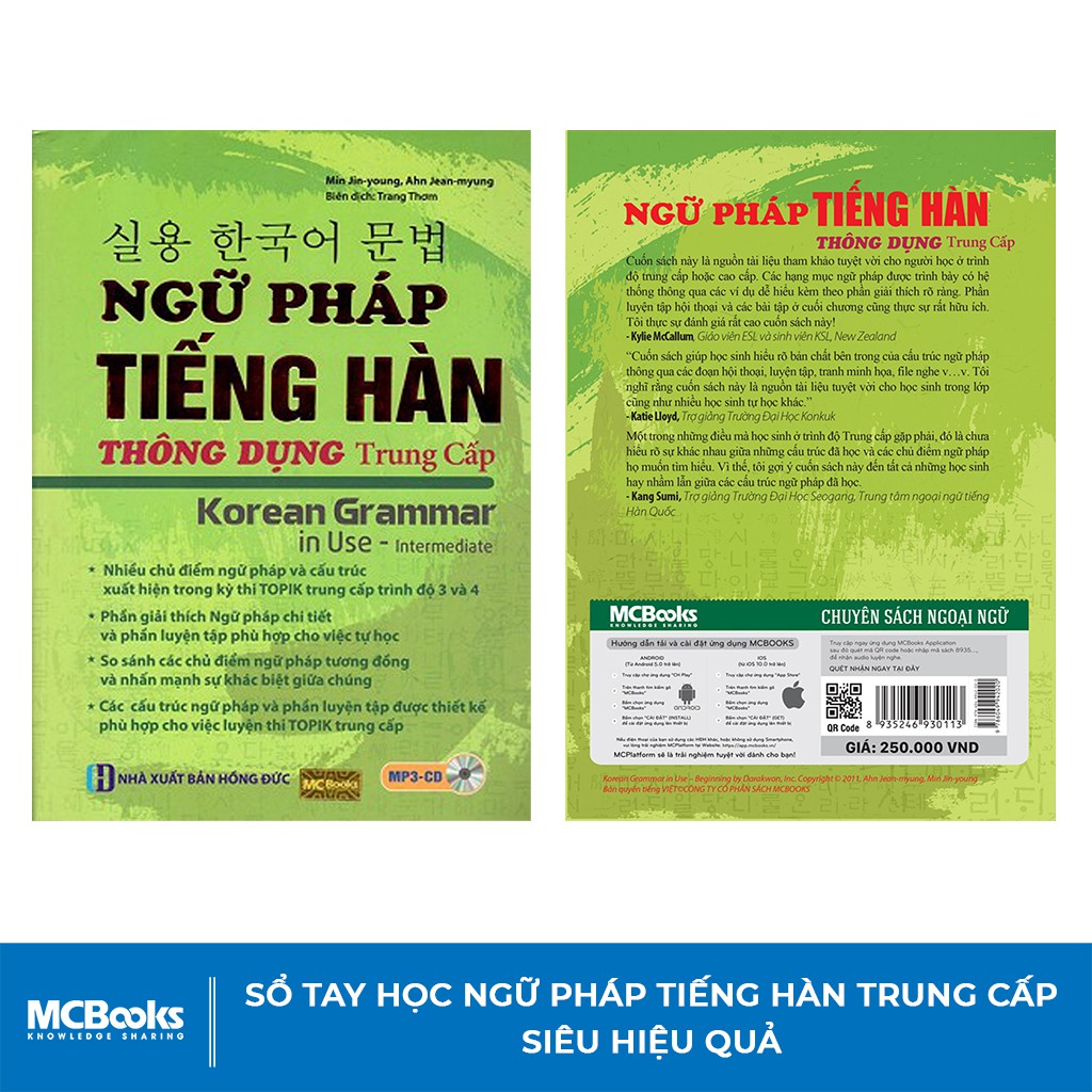 Sách - Ngữ Pháp Tiếng Hàn Thông Dụng Trình Độ Trung Cấp - Korean Grammar in use Intermediate - Học Kèm App Online | BigBuy360 - bigbuy360.vn